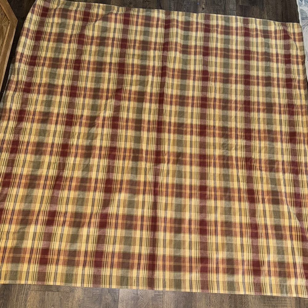 Park Designs Curtain Panel Single 66" Wide By 62" Long Tan Maroon Green